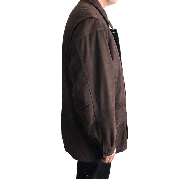 Men’s TIMBERLAND Classic Leather Jacket Waterproof Brown Large - Picture 2 of 11